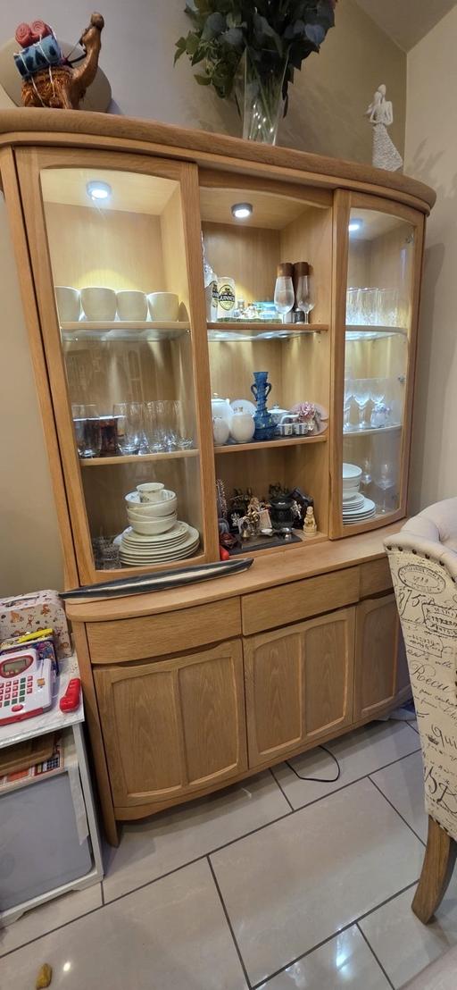 Buy & Sell Sutton Coldfield Birmingham - Photos for Solid Oak Display Cabinet with Lights