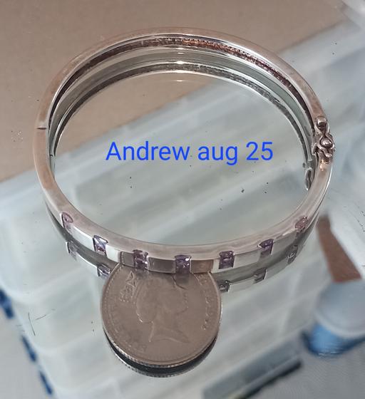 Buy & Sell Thatto Heath Saint Helens - Photos for Heavy sterling silver amythest bangle