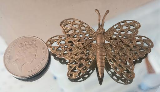 Buy & Sell Thatto Heath Saint Helens - Photos for Vintage brass filigree butterfly brooch