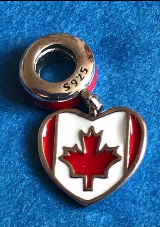 Buy & Sell Heaton Mersey Stockport - Photos for Silver Canada Heart Charm S925 fits Pandora