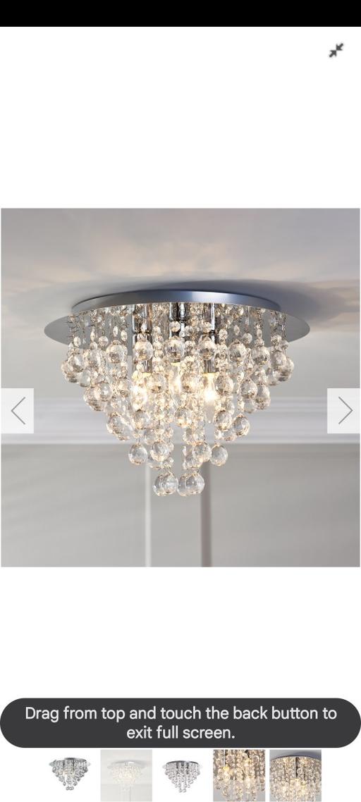 Buy & Sell Finstall Bromsgrove - Photos for Lexy Three Light Ceiling Fitting Silver