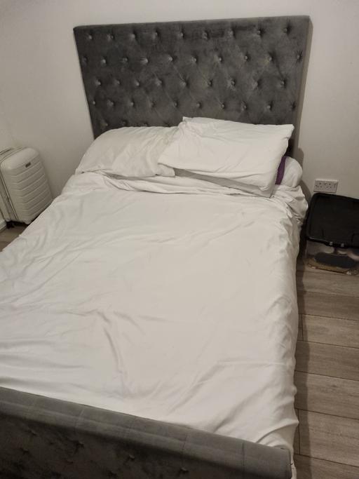 Buy & Sell Teddington Richmond upon Thames - Photos for grey velvet double bed