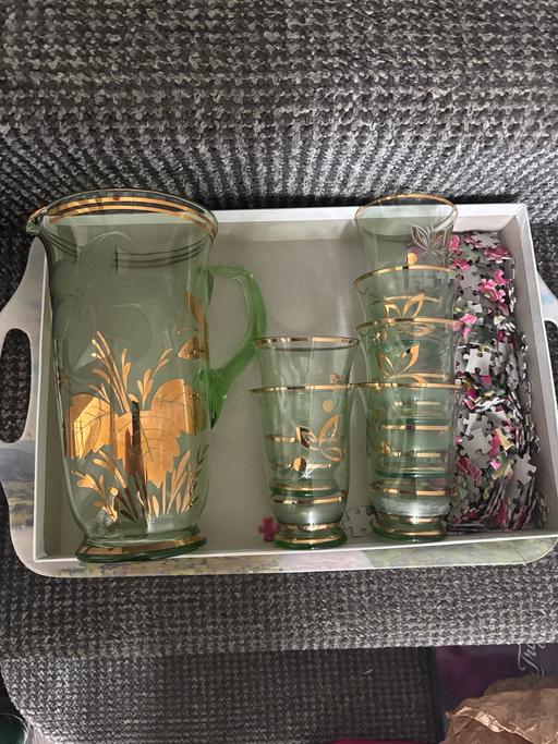 Buy & Sell Kidbrooke South East London - Photos for Set of 6 tumblers jug with flowers