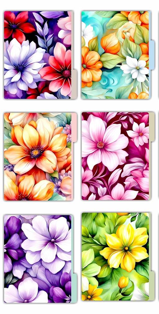 Buy & Sell Mickleover Derby - Photos for 6 Pack Decorative Floral File Folders. A4