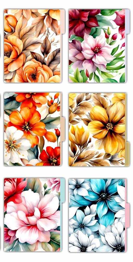 Buy & Sell Mickleover Derby - Photos for 6 Pack Decorative Floral File Folders, A4