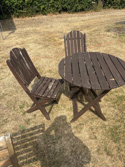 Buy & Sell Astwood Bank Redditch - Photos for Wooden table and two chairs