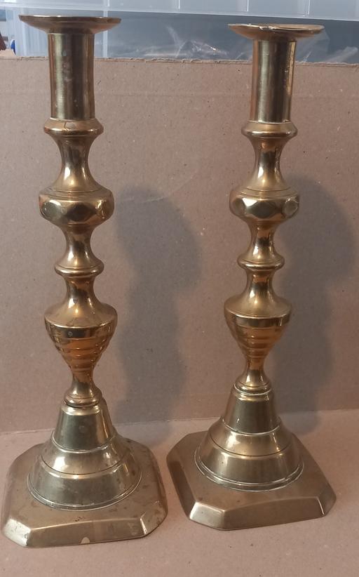 Buy & Sell Thatto Heath Saint Helens - Photos for Antique Georgian tall brass candlesticks