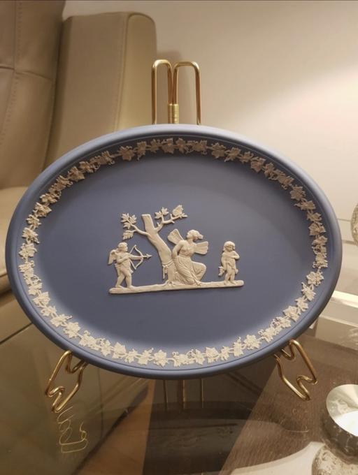 Buy & Sell Brymbo Wrexham - Wales - Photos for Wedgwood blue jasper-ware oval plate