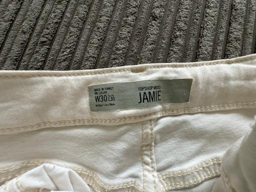 Buy & Sell Whiston Rotherham - Photos for Topshop Moto off white Jamie skinny jeansUK12