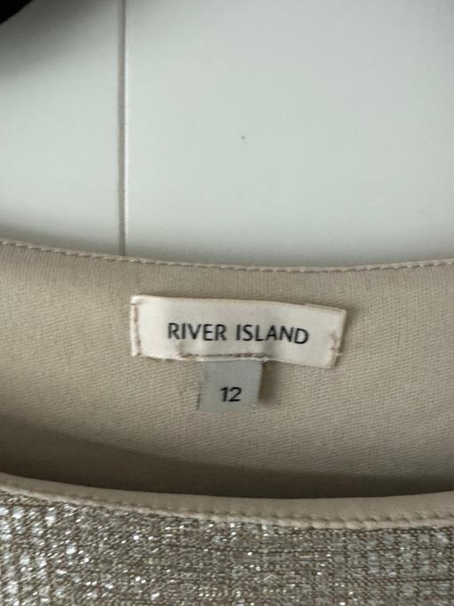 Buy & Sell Whiston Rotherham - Photos for River Island gold double layer dress UK12