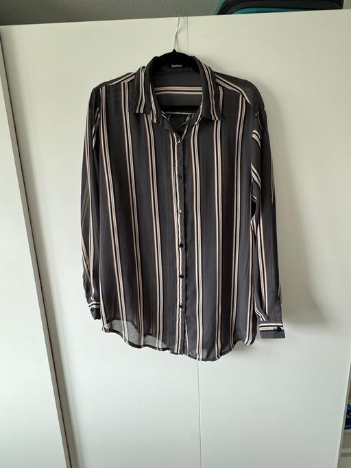 Buy & Sell Whiston Rotherham - Photos for Boohoo Striped long Sleeve Button-Up Shirt