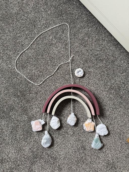 Buy & Sell Whiston Rotherham - Photos for Baby Mori Wooden Rainbow Decoration in Pink
