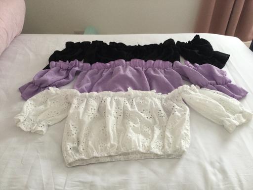 Buy & Sell Shildon County Durham - Photos for 3 off shoulder cropped tops sz 10