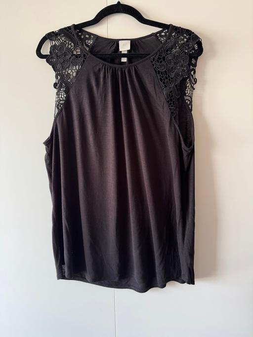 Buy & Sell Whiston Rotherham - Photos for H&M Black Sleeveless Swing Blouse size XL