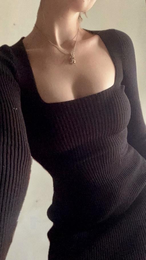 Buy & Sell Gloucester Road South West London - Photos for Black ribbed square neck dress #skimsdupe