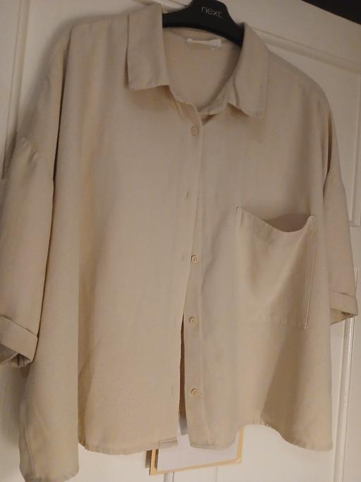 Buy & Sell Syston Charnwood - Photos for linen feel viscose cropped shirt XL