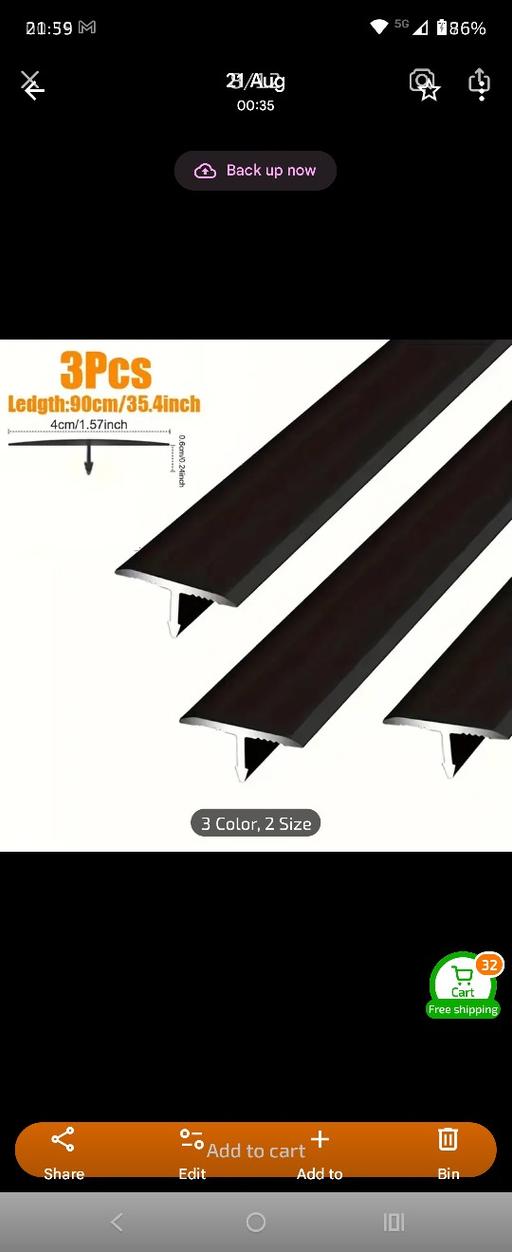 Buy & Sell Sands End South West London - Photos for threshold bars x3