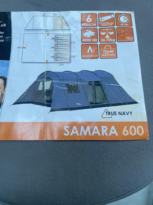 Buy & Sell Bearsted Maidstone - Photos for Vango samara 600 (6 man tent)