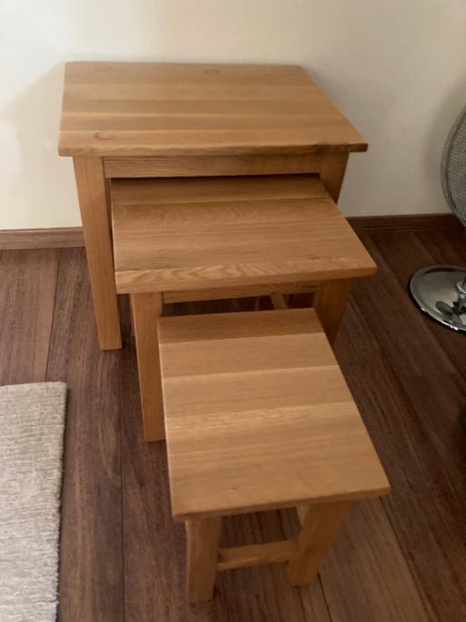 Buy & Sell Kinwarton Stratford-on-Avon - Photos for Solid Oak nest of 3 Tables