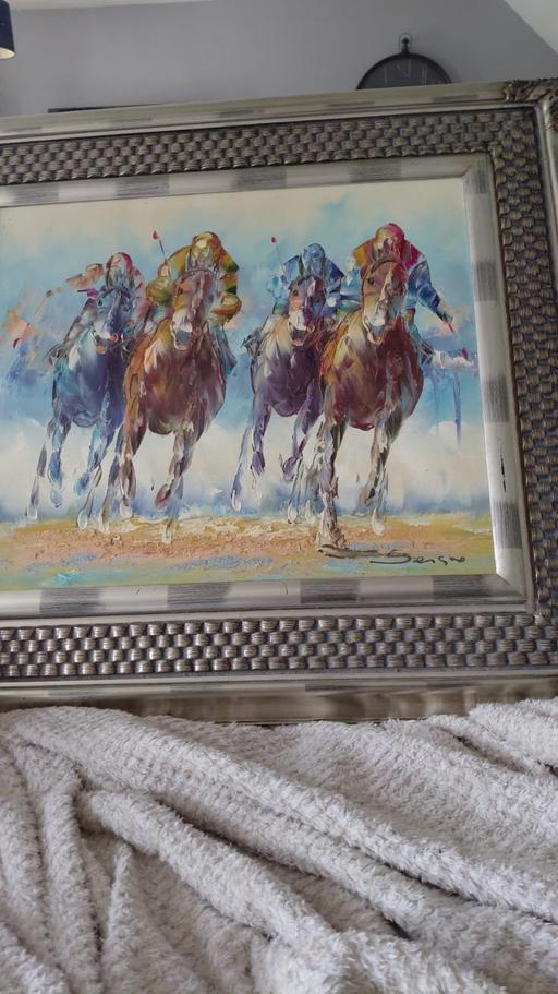 Buy & Sell Elmers End South East London - Photos for horse racing painting £60