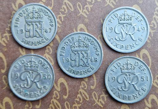 Classes Dudley Town Centre Dudley - Photos for 5 x King George VI sixpence's 1947-48-49-50-5