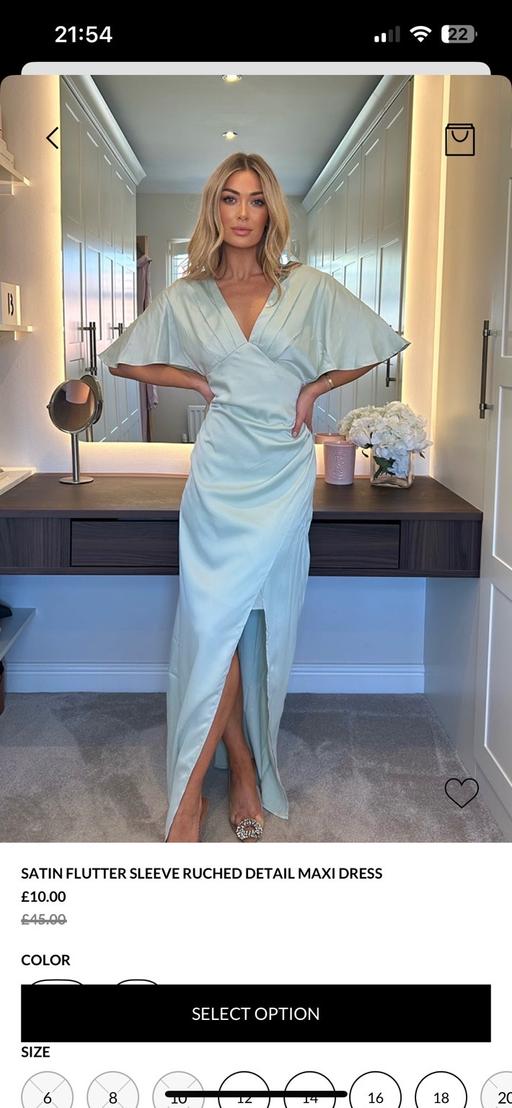 Buy & Sell Farnsfield Newark and Sherwood - Photos for Flutter Sleeve Ruched Detail Maxi Dress
