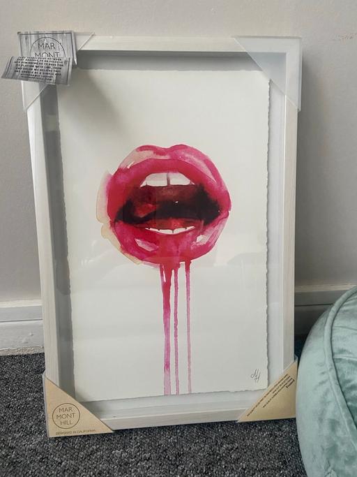 Buy & Sell Thornton Heath Croydon - Photos for Brand New Marmont Hill Lips Framed Wall Art