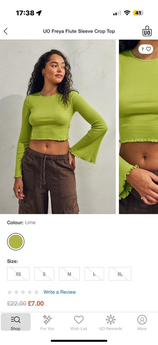 Buy & Sell Sacriston County Durham - Photos for UO green lettuce trim crop top