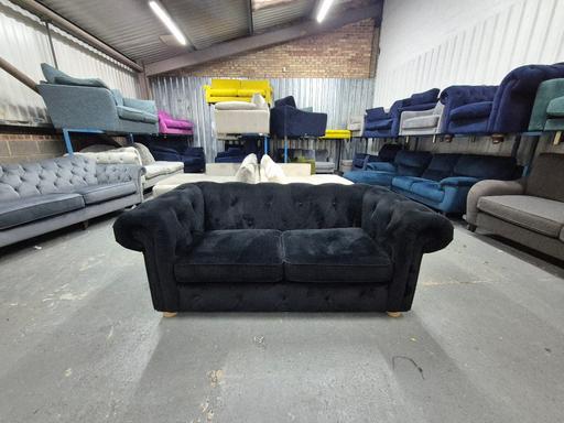 Buy & Sell Cheslyn Hay South Staffordshire - Photos for DFS Belair 2-Seater Sofa – Black Velvet