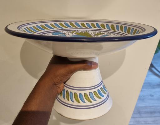 Buy & Sell Blackhorse Road East London - Photos for Handmade Handpainted Ceramic Pedestal Bowl