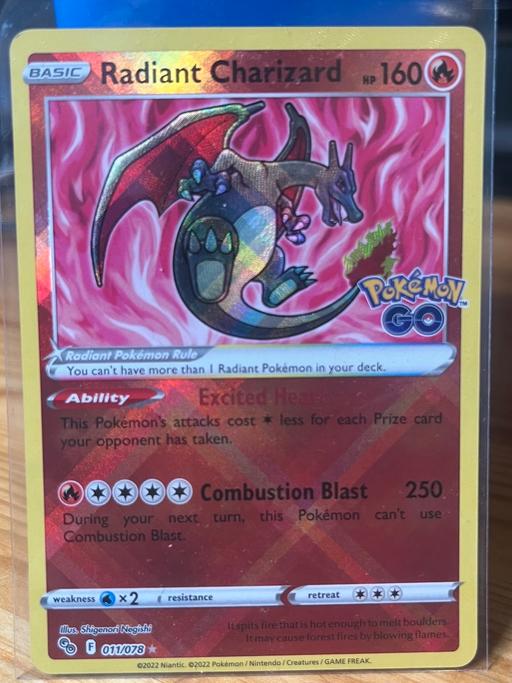 Buy & Sell Knebworth North Hertfordshire - Photos for Pokemon card - Radiant Charizard 011/078