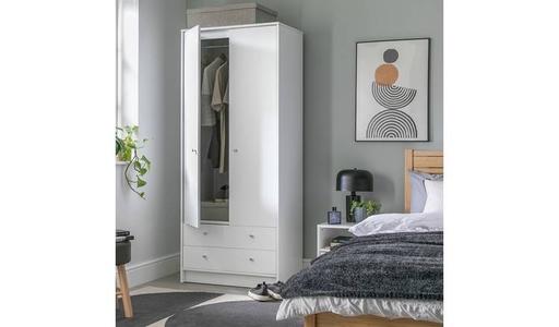 Buy & Sell Coventry City Centre Coventry - Photos for Malibu 2 Door 2 Drawer Wardrobe - White