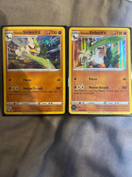 Buy & Sell Knebworth North Hertfordshire - Photos for Pokemon cards x2 - Sirfetch’d 95/192 + 98/189
