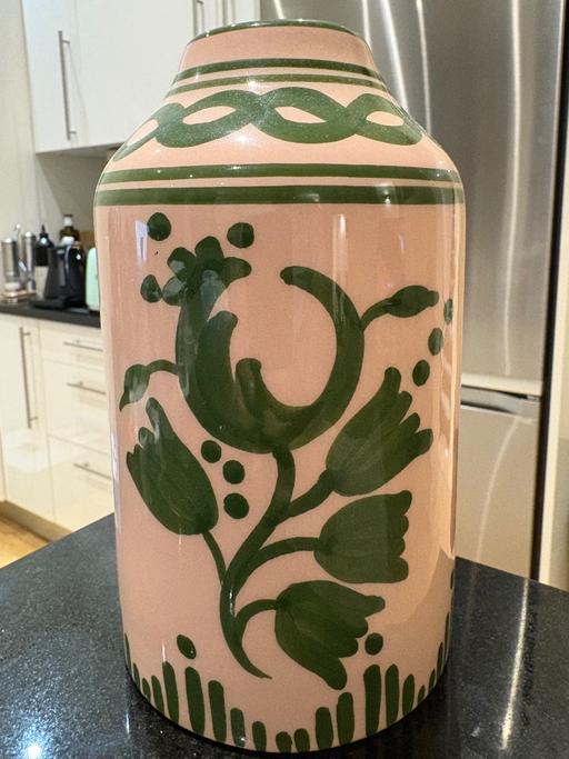 Buy & Sell Paddington West London - Photos for Vaisselle Pink Floral Vase Hand Painted