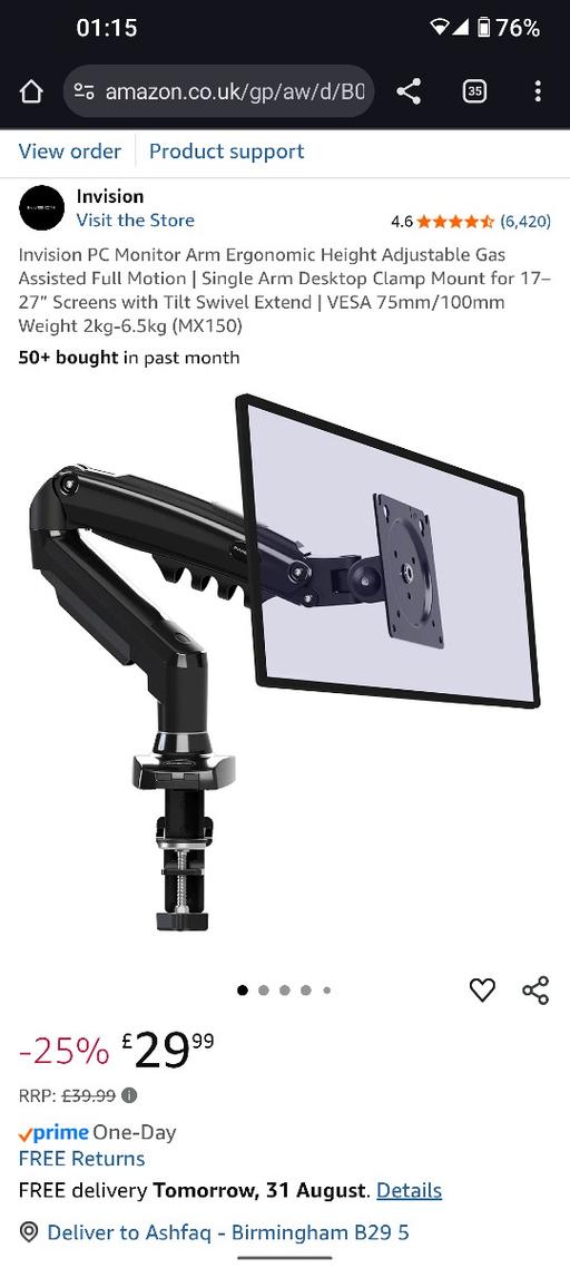 Buy & Sell Woodgate Birmingham - Photos for Monitor Arm