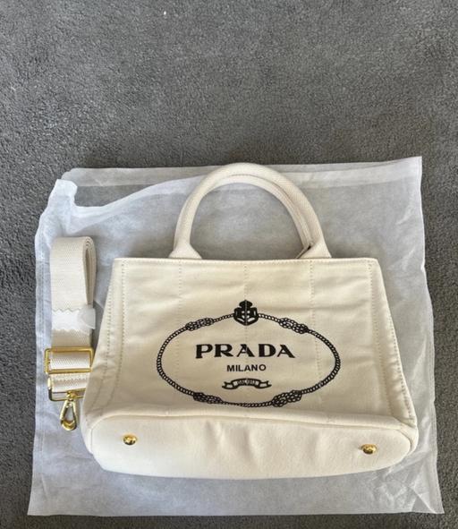 Buy & Sell Birmingham City Centre Birmingham - Photos for Prada Canapa Beige & Black Tote Bag