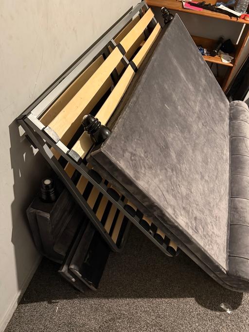 Buy & Sell West Bromwich Sandwell - Photos for Grey velvet bed