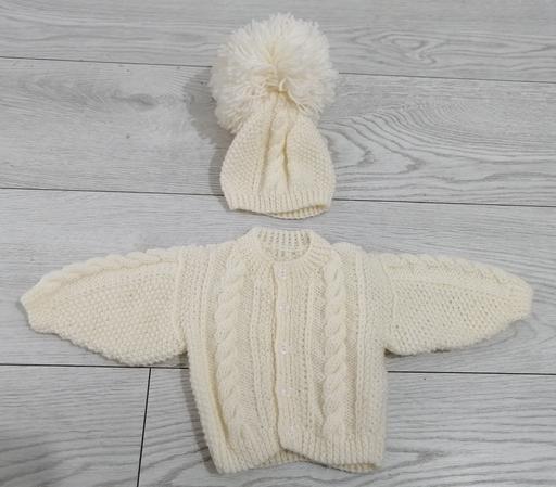 Buy & Sell West Derby Liverpool - Photos for newborn baby hand knitted cardigan and hat