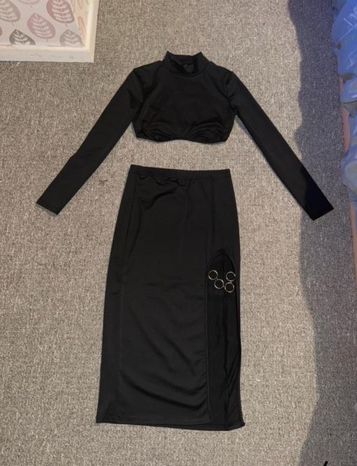 Buy & Sell Highworth Swindon - Photos for Black Chain Skirt and Cropped Top Co-ord