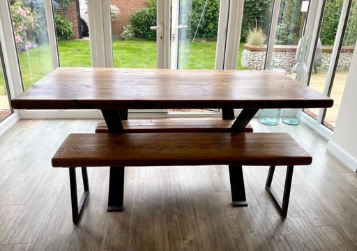 Buy & Sell Sprotbrough Doncaster - Photos for Industrial dining table and bench