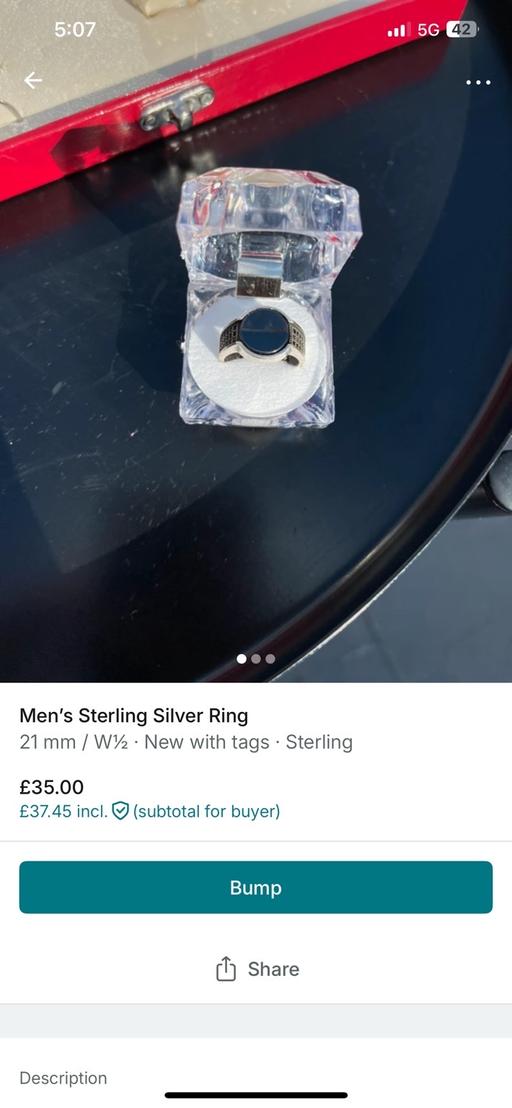 Buy & Sell Washwood Heath Birmingham - Photos for Men's Sterling Silver Ring Size W