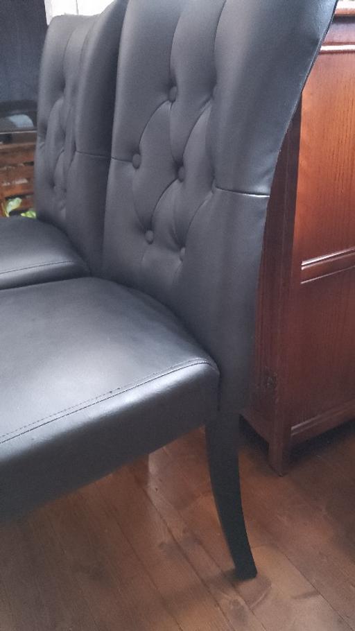 Buy & Sell Oldbury Sandwell - Photos for 2x leather high button back chairs