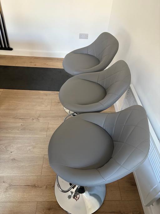 Buy & Sell Buckland End Birmingham - Photos for Millhouse 3 Leatherette Bar Stools- Grey