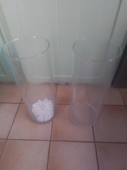 Buy & Sell Streetly Walsall - Photos for TWO TALL GLASS VASES