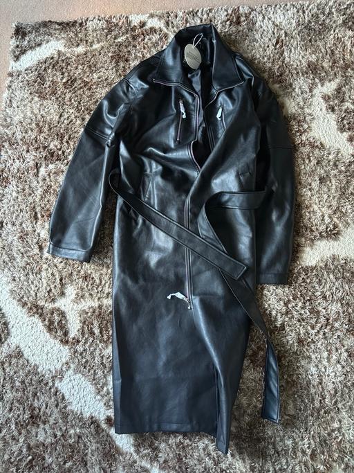 Buy & Sell Bracklesham Bay Chichester - Photos for Tall PU belted trench coat. See desc