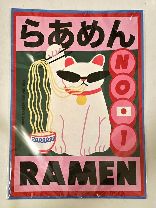 Buy & Sell Greenwich South East London - Photos for Ramen Wall Art Cat Poster A3 Print Brand New