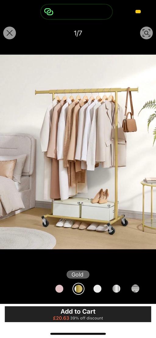 Buy & Sell Cann Hall East London - Photos for Heavy-duty clothing / coat rail (extendable)