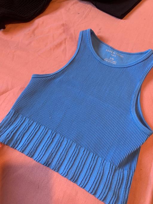 Buy & Sell Netherley Liverpool - Photos for Blue ribbed crop top no sleeve