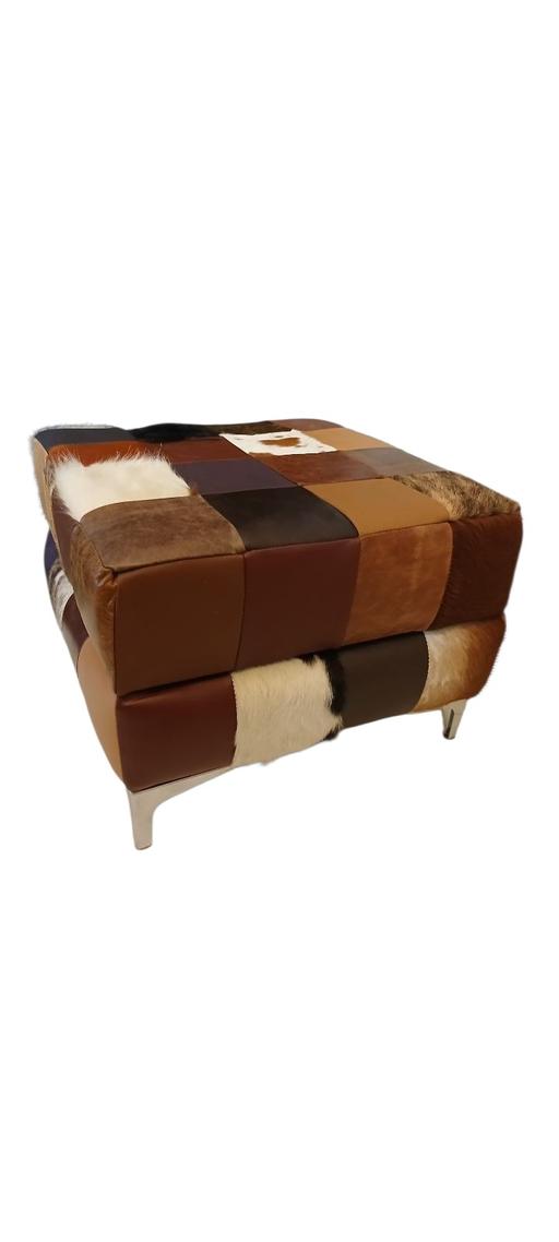 Buy & Sell Birmingham City Centre Birmingham - Photos for Leather Patchwork Footstool with Storage