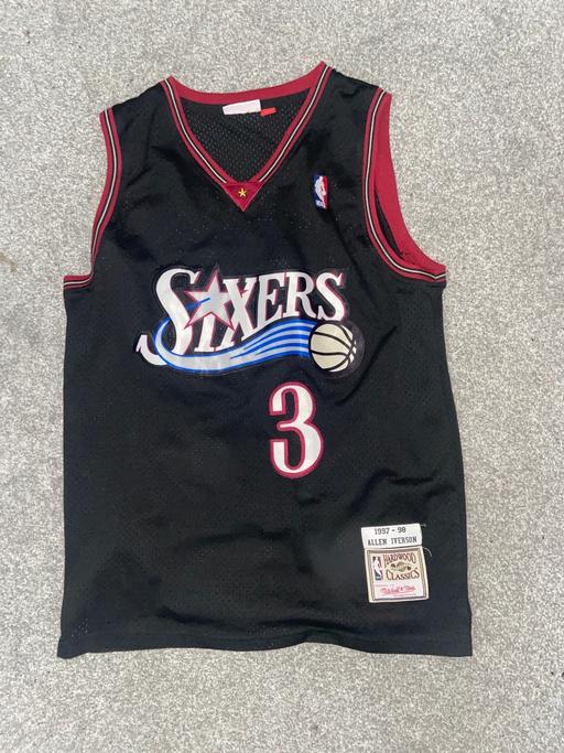 Buy & Sell Saint Neots Huntingdonshire - Photos for Allen Iverson replica retro 76ers 1996 jersey